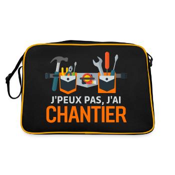 Je PEUX PAS JAI CHANTIER 4 - Sac Retro - noir/or - Dos