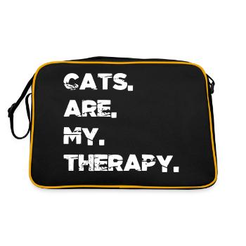 birthday present idea persian cat persian present - Retro Tasche - Schwarz/Gold - Hinten
