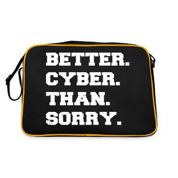 computer gift hacking but i do analyst ethical - Retro Tasche - Schwarz/Gold - Hinten