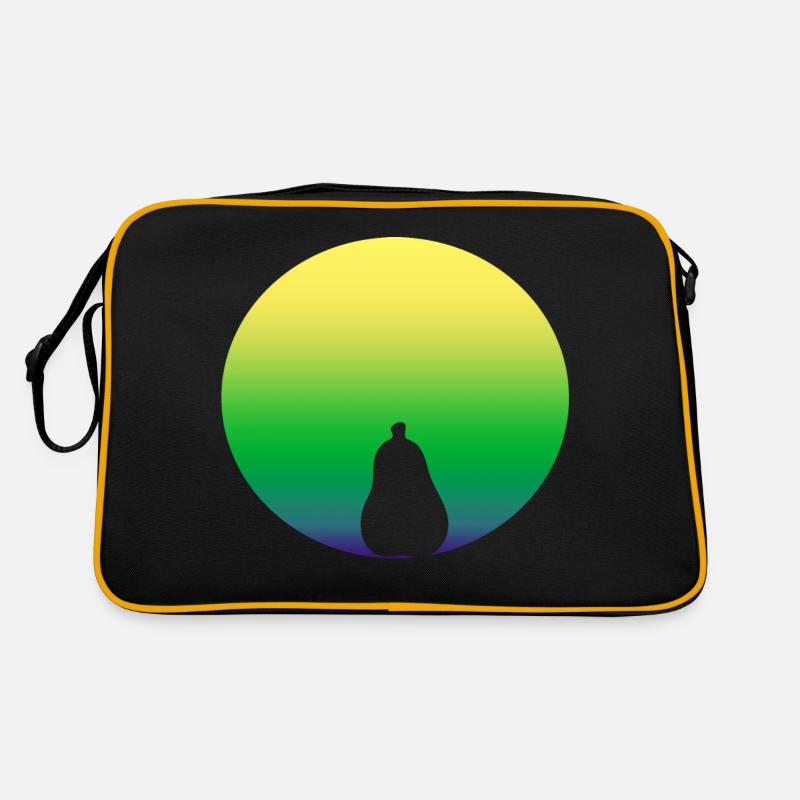 birne in gruen Retro Tasche