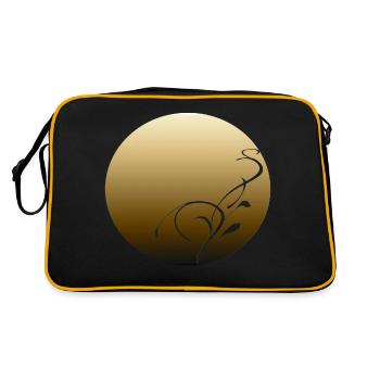 vrille florale - Sac Retro - noir/or - Dos
