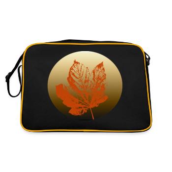 Autumn leaf gold - Retro Bag - black/gold - Back
