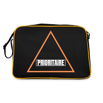 PRIORITY-T-SHIRT - Retro Tasche - Schwarz/Gold - Hinten