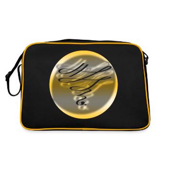 Ornement doré - Sac Retro - noir/or - Dos