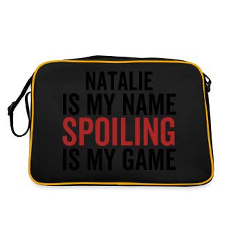 Natalie est mon nom Spoiling est mon jeu - Sac Retro - noir/or - Dos