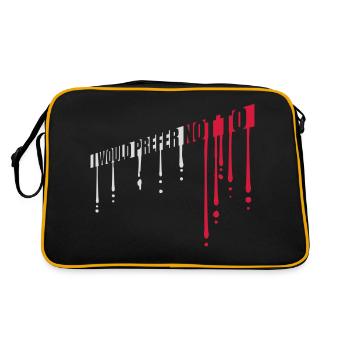 I prefer not to - Retro Bag - black/gold - Back