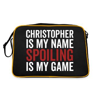 Christopher est mon nom Spoiling est mon jeu - Sac Retro - noir/or - Dos