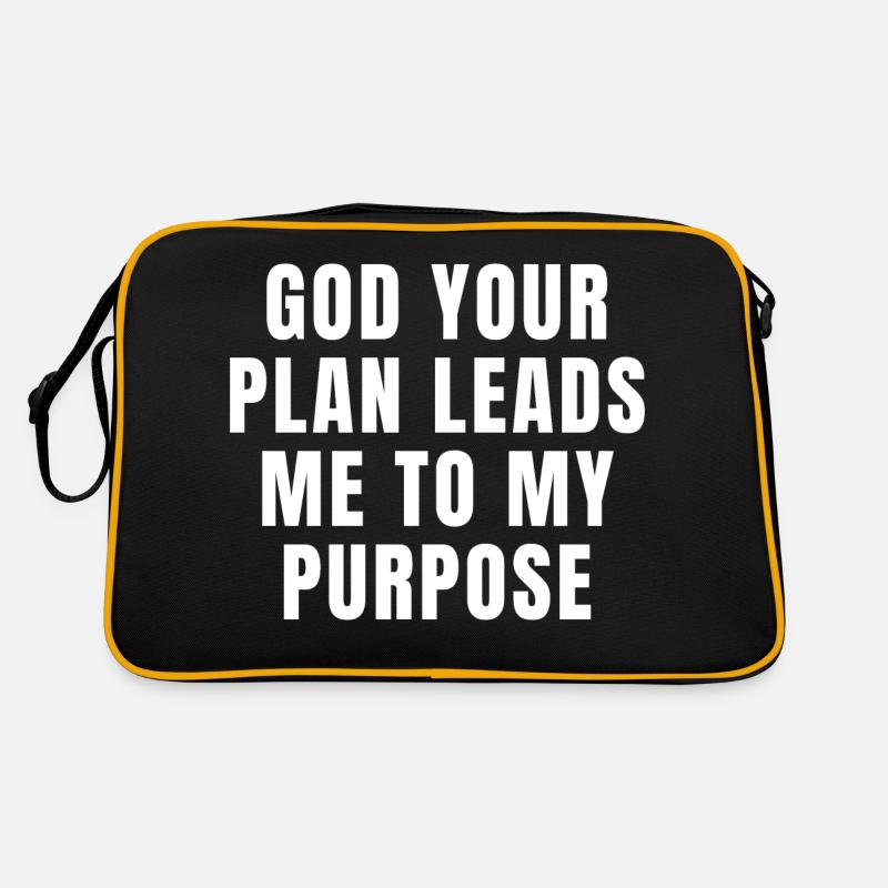 God Your Plan Leads Me To My Purpose - Christian Retro Bag