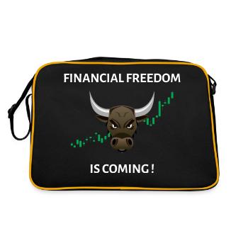 Stock Design for Financial Freedom - Retro Bag - black/gold - Back