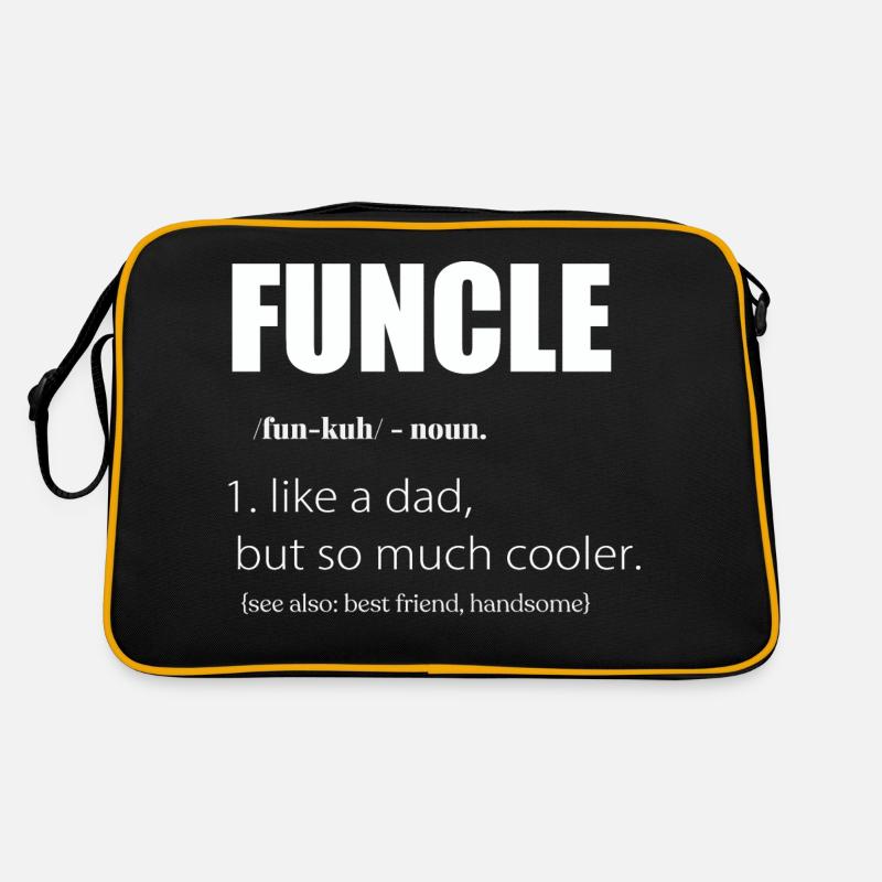 Funcle Definition Uncle Like Dad Only Cooler - Retro Bag - black/gold