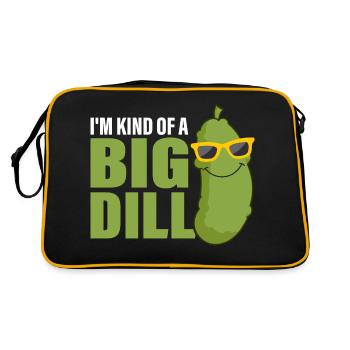 I'm Kind Of A Big Dill Pickle Cucumber - Retro Tasche - Schwarz/Gold - Hinten