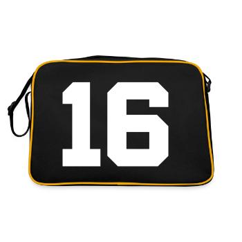 Number 16 - Retro Bag - black/gold - Back