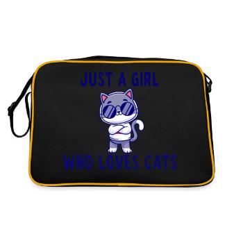 Just a girl who loves mon amour de chat - Sac Retro - noir/or - Dos