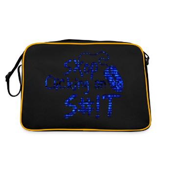 citations drôle fraze mème populaire cool trendy citation - Sac Retro - noir/or - Dos