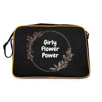 Girly Flower Power - Sac Retro - noir/or - Dos