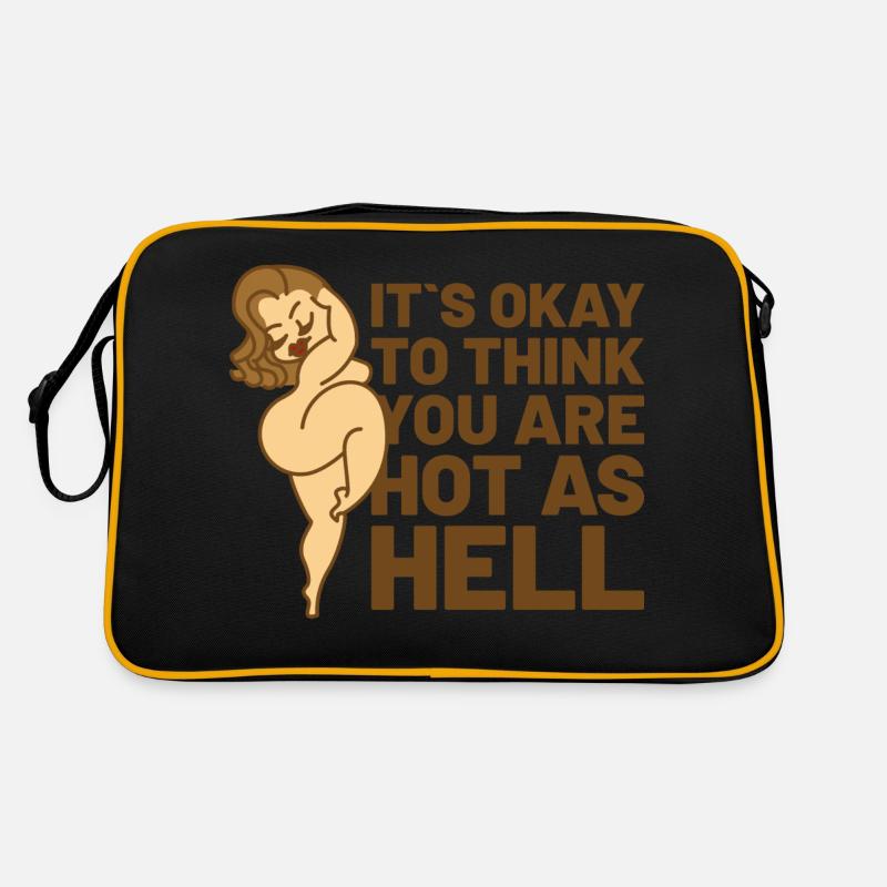 curvy hot as hell Retro Tasche