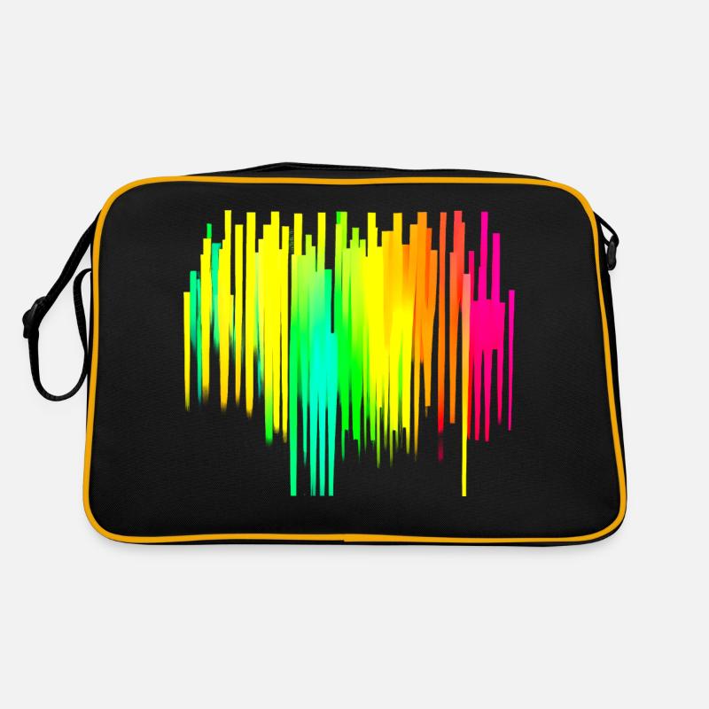 Rainbow gradient colorful cool retro trendy Art 2 Retro Bag