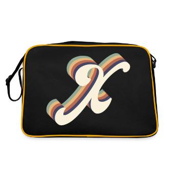 letter K - Retro Bag - black/gold - Back