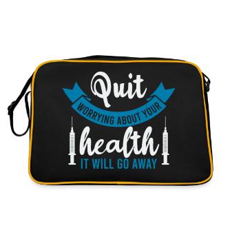 PUIT S’INQUIÉTER POUR VOTRE SANTÉ, IL DISPARAÎTRA - Sac Retro - noir/or - Dos