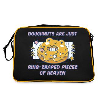 Les beignets ne sont que des morceaux de paradis en forme d’anneau - Sac Retro - noir/or - Dos