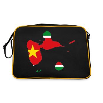 Carte de la guadeloupe - Sac Retro - noir/or - Dos