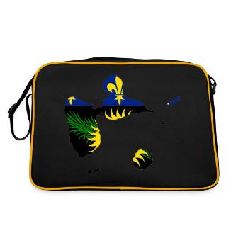 Carte de la guadeloupe - Sac Retro - noir/or - Dos