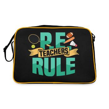 P.E. Teachers Rule Physical Education School - Retro Bag - black/gold - Back