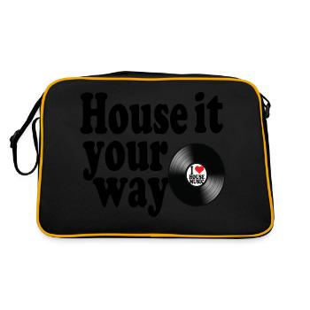 Maisonnez-le à votre façon - Sac Retro - noir/or - Dos