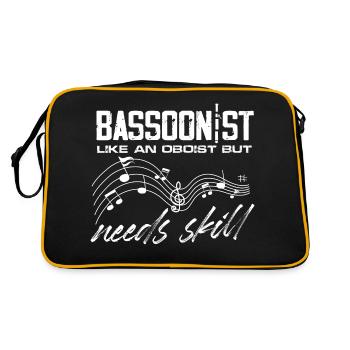 Bassoniste comme un hautboïste, mais a besoin d’habileté | - Sac Retro - noir/or - Dos