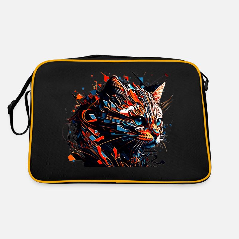 Visage de chaton d’un chat domestique mignon Sac Retro