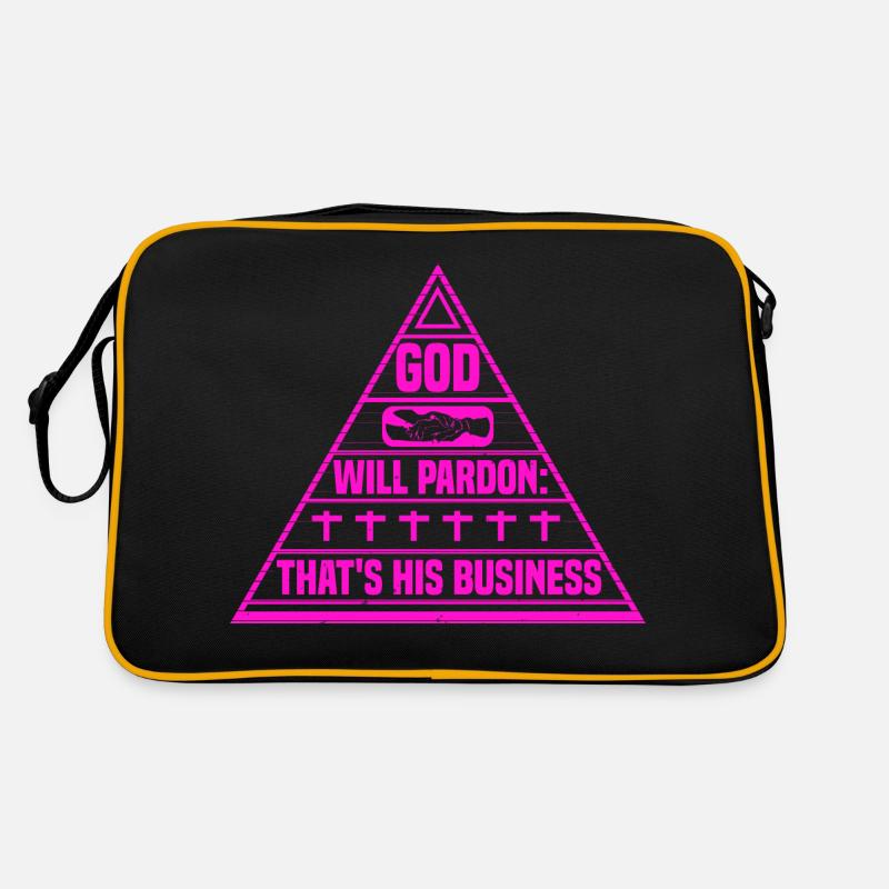 DIEU PARDONNERA QUE S SON AFFAIRE - Sac Retro - noir/or