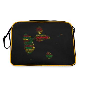 Guadeloupe 971 Carte Ile Antilles France Gwada - Sac Retro - noir/or - Dos