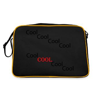 Cool Nr. 1 - Retro Tasche - Schwarz/Gold - Hinten