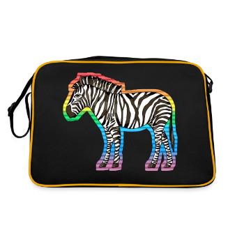 Zèbre - Sac Retro - noir/or - Dos
