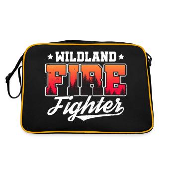 Wildland firefighter - Retro Tasche - Schwarz/Gold - Hinten