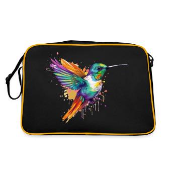Ozi the hummingbird - Retro Bag - black/gold - Back