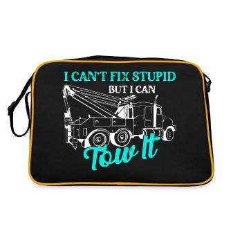 Je ne peux pas réparer stupide mais je peux le remorquer dépanneur - Sac Retro - noir/or - Dos