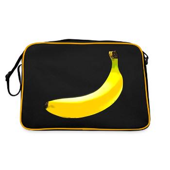 Banane - Retro Tasche - Schwarz/Gold - Hinten