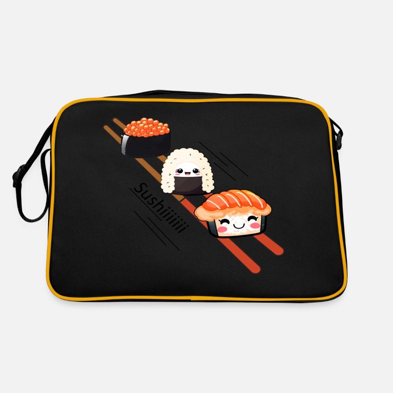 Sushi sliding on Chopstick Retro Bag