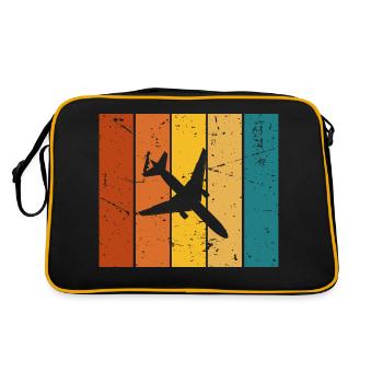 Vintage gift plane - Retro Bag - black/gold - Back
