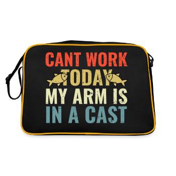 Cant Work aujourd’hui mon bras est dans un plâtre - Sac Retro - noir/or - Dos