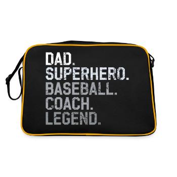 Père entraîneur de baseball - Sac Retro - noir/or - Dos