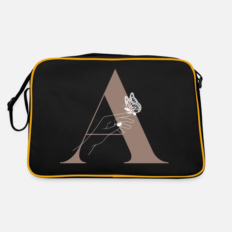Magischer Schmetterlingsbuchstabe Retro Tasche