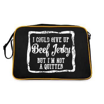 Je pourrais abandonner le bœuf séché, mais je ne suis pas un - Sac Retro - noir/or - Dos