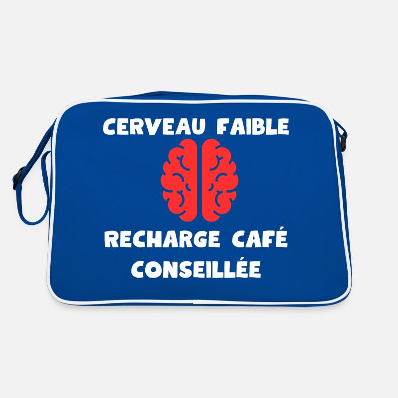 Weak brain, coffee recharge recommended Retro Bag
