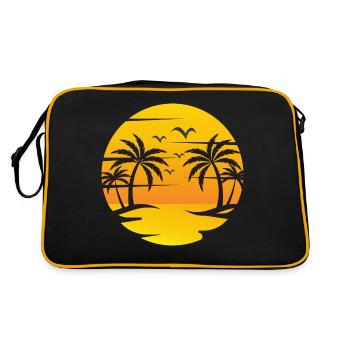 Sommerferien am Meer - Retro Tasche - Schwarz/Gold - Hinten