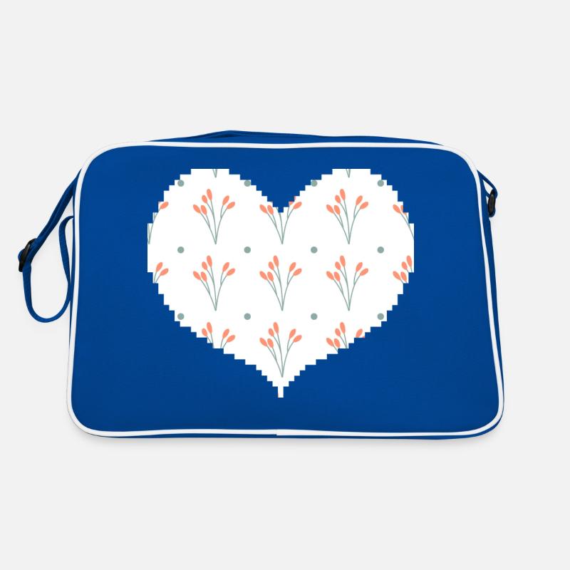 Blumenmuster Ditsy Niedliche Herzästhetik Retro Tasche