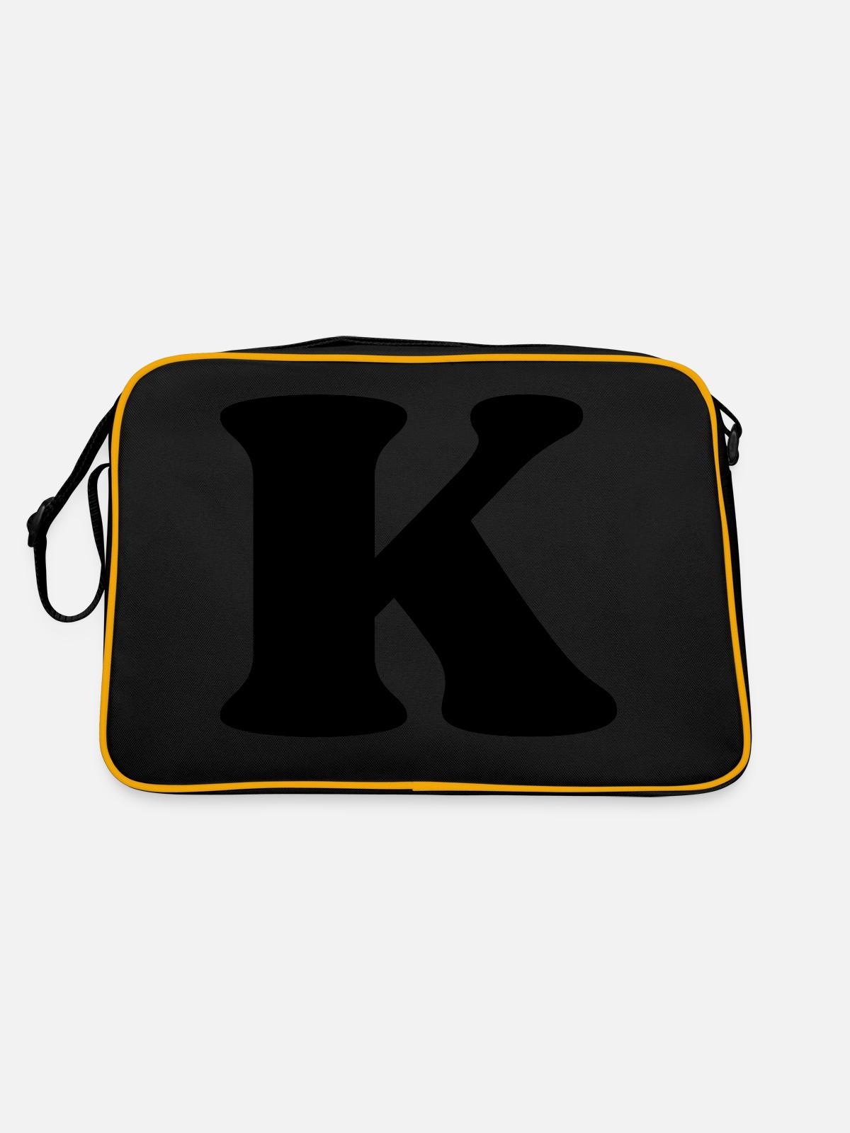 Lettre k - Sac Retro - noir/or - Dos