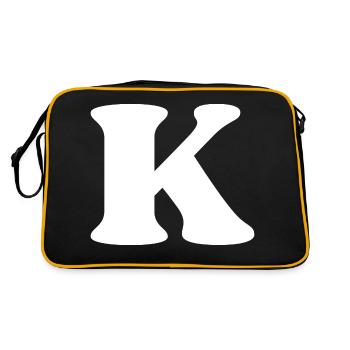 Letter k - Retro Bag - black/gold - Back