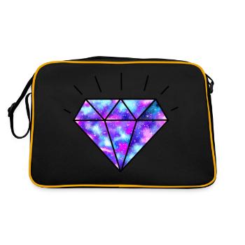 GALAXY DIAMOND - Retro Bag - black/gold - Back